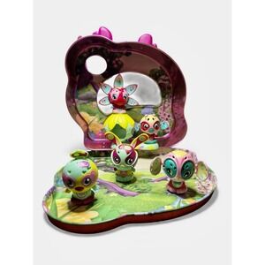 Zoobles Lot 5 item-Tin Case, Tree Toy, 27, 28, 36, 119 120 Happitats Spin Master